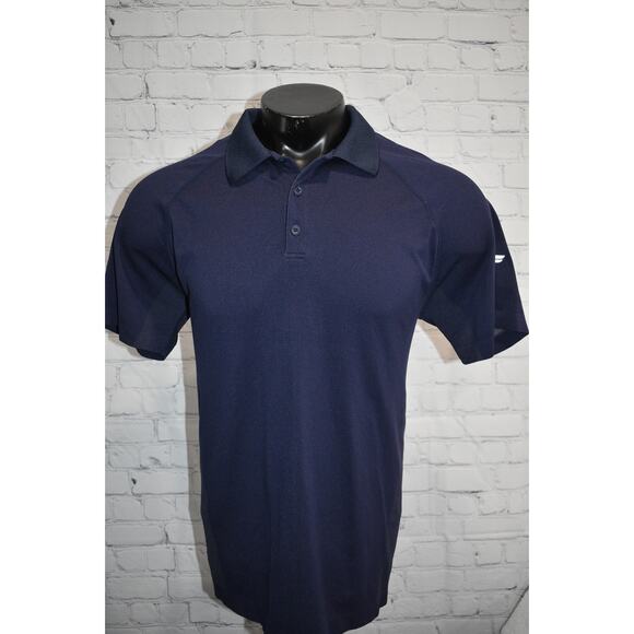 Fabletics Golf Polo Shirt Men Size Large Performance Nylon Polyester Blend Blue - Picture 5 of 6